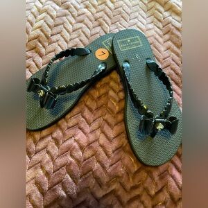 Kate Spade Black Beaded Sandals